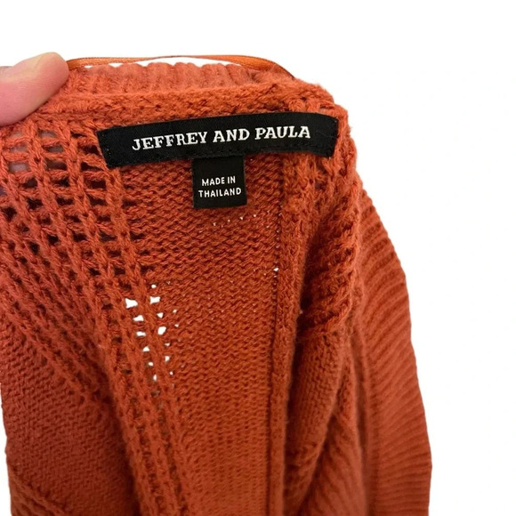 Jeffrey and Paula Ruffled Shawl Wrap Rust Size Small Medium - Picture 5 of 7